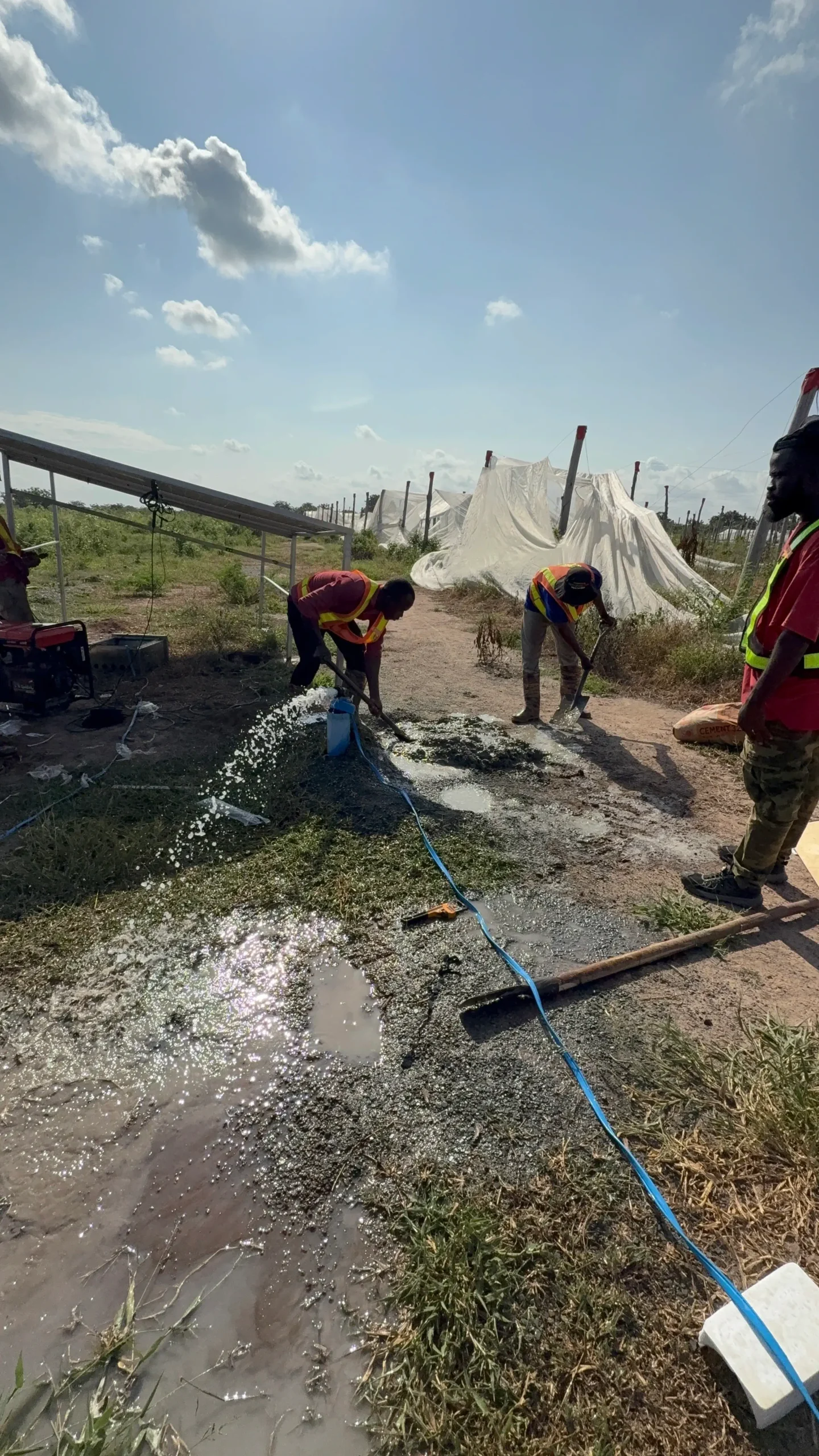 installation of solar irrigation